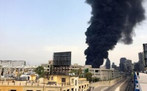 Huge fire broke out at Beirut port just a month after the deadly blast