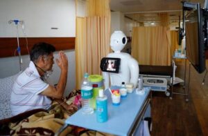 Mitra, the Robot bridges the communication gap between Covid-19 patients and their loved ones