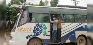 Packed private buses in Bengaluru making a mockery of social distancing amid Covid-19 pandemic