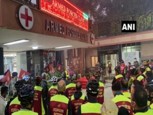 Armed Forces clinic conducts cycle rally on the eve of World Diabetes Day