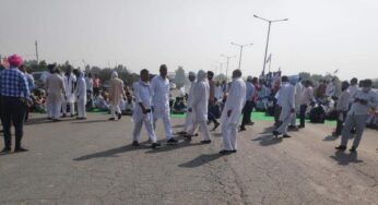 Haryana farmers protest against the farm laws on the Delhi-Chandigarh highway