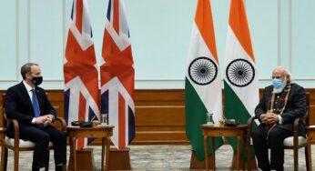 PM Modi holds a meeting with UK Foreign Secretary Dominic Saab